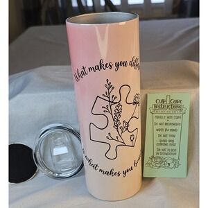 Tumbler- What Makes You Different Is What Makes You Beautiful - 20oz Cup Straw